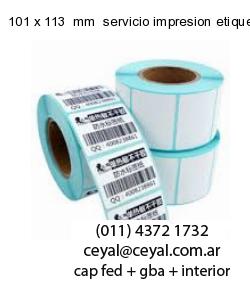 101 x 113  mm  servicio impresion etiquetas numeradas