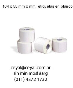 104 x 55 mm x mm  etiquetas en blanco