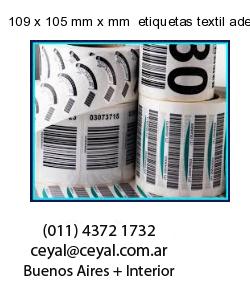 109 x 105 mm x mm  etiquetas textil adesivas