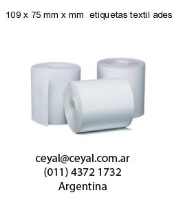 109 x 75 mm x mm  etiquetas textil adesivas