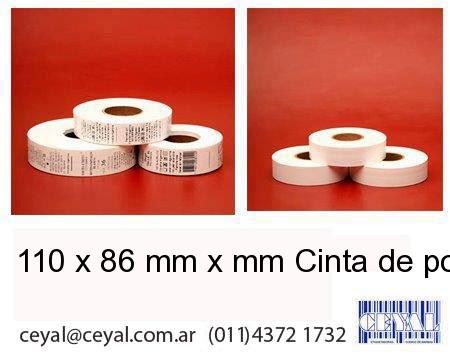 110 x 86 mm x mm Cinta de poliamida