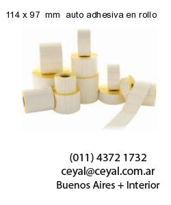 114 x 97  mm  auto adhesiva en rollo