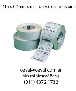 115 x 62 mm x mm  servicio impresion etiquetas numeradas