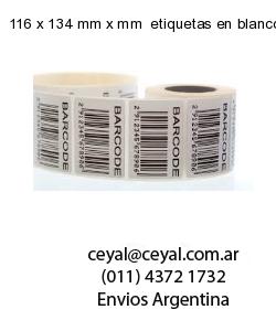 116 x 134 mm x mm  etiquetas en blanco