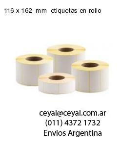 116 x 162  mm  etiquetas en rollo