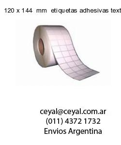 120 x 144  mm  etiquetas adhesivas textiles