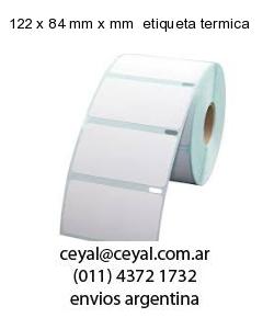 122 x 84 mm x mm  etiqueta termica