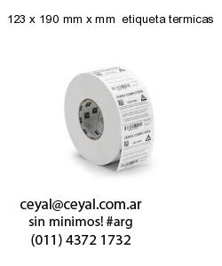 123 x 190 mm x mm  etiqueta termicas