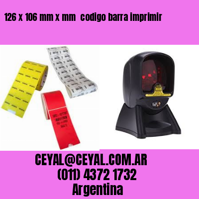 126 x 106 mm x mm  codigo barra imprimir