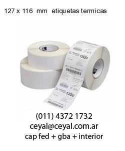 127 x 116  mm  etiquetas termicas
