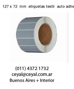 127 x 72  mm  etiquetas textil  auto adhesiva