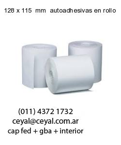 128 x 115  mm  autoadhesivas en rollo