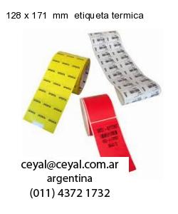 128 x 171  mm  etiqueta termica