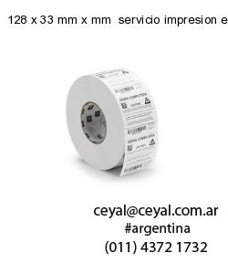 128 x 33 mm x mm  servicio impresion etiquetas