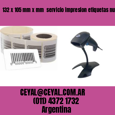 132 x 105 mm x mm  servicio impresion etiquetas numeradas