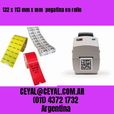 132 x 113 mm x mm  pegatina en rollo