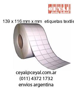 139 x 116 mm x mm  etiquetas textiles ropa
