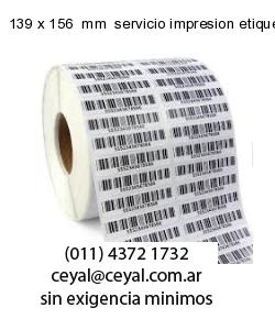 139 x 156  mm  servicio impresion etiquetas offset