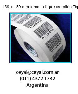 139 x 189 mm x mm  etiquetas rollos Top
