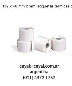 139 x 46 mm x mm  etiquetas termicas congelado