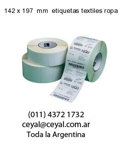 142 x 197  mm  etiquetas textiles ropa