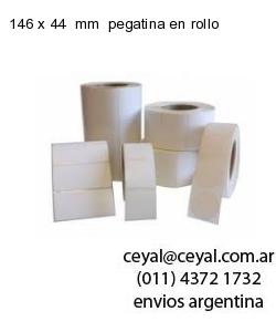 146 x 44  mm  pegatina en rollo