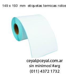 149 x 193  mm  etiquetas termicas rollos