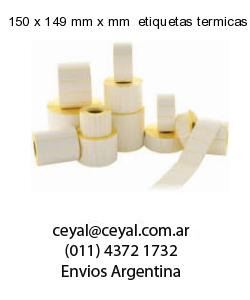 150 x 149 mm x mm  etiquetas termicas rollos
