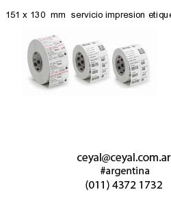 151 x 130  mm  servicio impresion etiquetas numeradas
