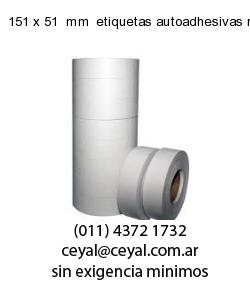 151 x 51  mm  etiquetas autoadhesivas redondas