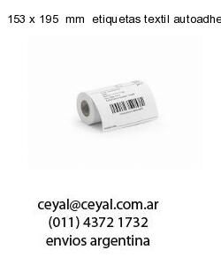 153 x 195  mm  etiquetas textil autoadhesivas