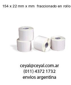154 x 22 mm x mm  fraccionado en rollo x 500