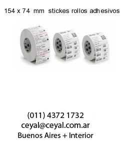 154 x 74  mm  stickes rollos adhesivos