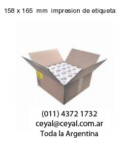 158 x 165  mm  impresion de etiqueta