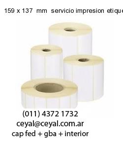 159 x 137  mm  servicio impresion etiquetas opp