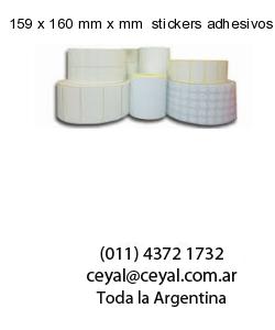 159 x 160 mm x mm  stickers adhesivos en rollos