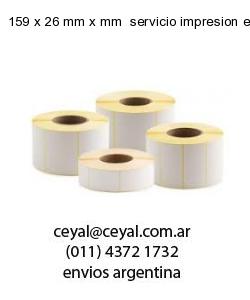 159 x 26 mm x mm  servicio impresion etiquetas opp