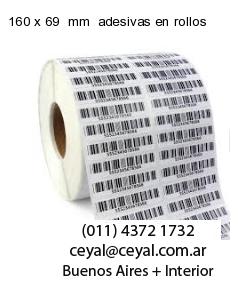 160 x 69  mm  adesivas en rollos