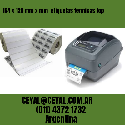 164 x 128 mm x mm  etiquetas termicas top