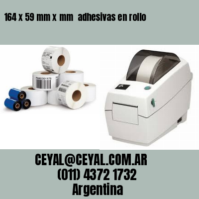 164 x 59 mm x mm  adhesivas en rollo