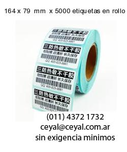 164 x 79  mm  x 5000 etiquetas en rollo