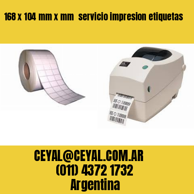 168 x 104 mm x mm  servicio impresion etiquetas