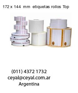172 x 144  mm  etiquetas rollos Top