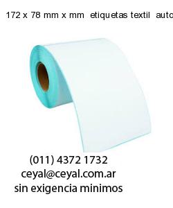 172 x 78 mm x mm  etiquetas textil  auto adhesiva
