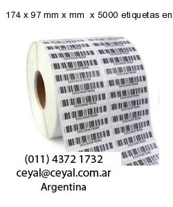 174 x 97 mm x mm  x 5000 etiquetas en rollo