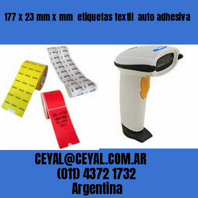 177 x 23 mm x mm  etiquetas textil  auto adhesiva