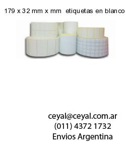 179 x 32 mm x mm  etiquetas en blanco