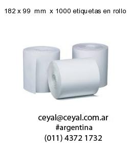 182 x 99  mm  x 1000 etiquetas en rollo