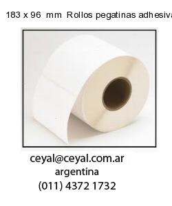 183 x 96  mm  Rollos pegatinas adhesivas