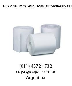 186 x 26  mm  etiquetas autoadhesivas redondas